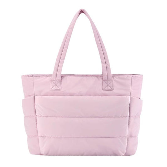 💜Limited Sale 50% OFF 👜Women's Waterproof Bubble Bag 20L Fluffy Tote Bag Quilted Laptop Shoulder Handbag