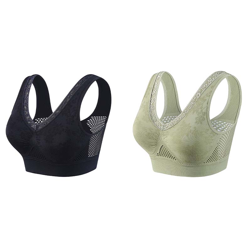 【✨1 + 1 grátis – 2 unidades】Sutiã sem aro com renda para mulher, com excelente sustentação