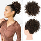 ✨ Aplique de Cabelo Curto e Cacheado – Coque Volumoso com Cordão Elástico para Um Visual Instantâneo