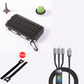 🔥 Carregador portátil solar de 10 000 mAh, carregador alimentado a energia solar com duas lanternas LED, carregador portátil para viagens e acampamentos