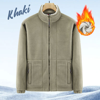 🎁(50 % rabat)🎄Herrejakke i dobbeltvevd fleece