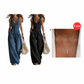 👗✨ Macacão feminino jeans com botões e pernas largas – elegante e confortável