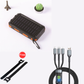 🔥 Carregador portátil solar de 10 000 mAh, carregador alimentado a energia solar com duas lanternas LED, carregador portátil para viagens e acampamentos