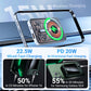 Bateria externa ultrafina de 20000 mAh com carregamento rápido.