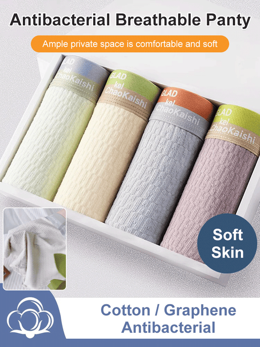 🎉Cueca boxer masculina Bubble Cotton: antibacteriana, respirável e absorvente de suor