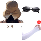 👒☀️ Chapéu feminino de aba larga proteção solar UV elegante e dobrável