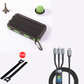 🔥 Carregador portátil solar de 10 000 mAh, carregador alimentado a energia solar com duas lanternas LED, carregador portátil para viagens e acampamentos