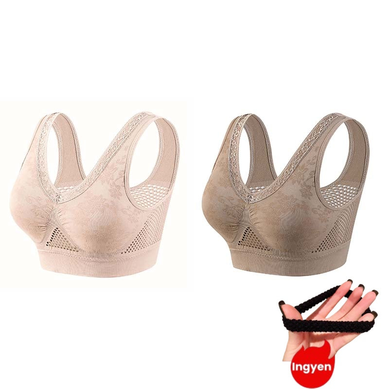 【✨1 + 1 grátis – 2 unidades】Sutiã sem aro com renda para mulher, com excelente sustentação