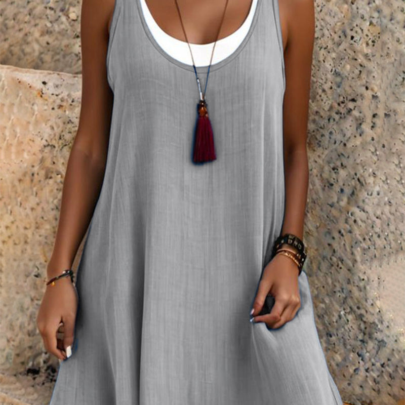✨👗 Vestido feminino efeito conjunto 2 peças elegante e confortável casual