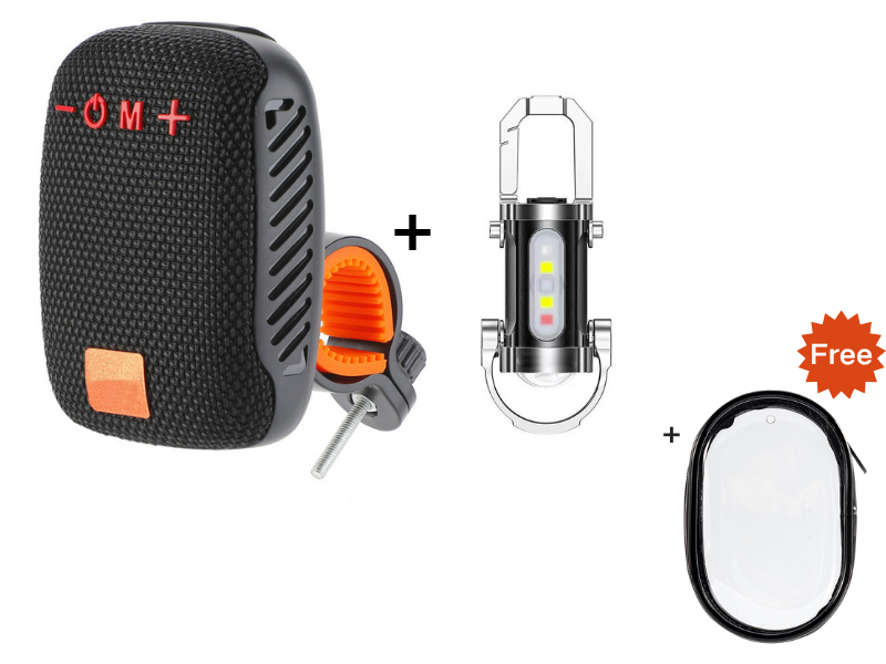 🚴‍♂️🎵 Caixa de som Bluetooth para bicicleta à prova d’água com suporte e som estéreo potente