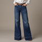📢📢50% de desconto!! ⏰Calça jeans feminina estilo retrô boca de sino com bolsos