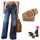 📢📢50% de desconto!! ⏰Calça jeans feminina estilo retrô boca de sino com bolsos
