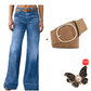 📢📢50% de desconto!! ⏰Calça jeans feminina estilo retrô boca de sino com bolsos