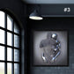 3D Metal Character Statue Art Wall Decoration