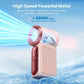 🌬️ Mini ventilador portátil turbo com visor LED – potência extrema e frescor instantâneo