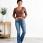 🍂Calça jeans bootcut com controle de barriga, o Santo Graal👖