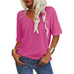🎀Hot Sale -50% Off👚Women's Solid Color V-Neck T-shirt