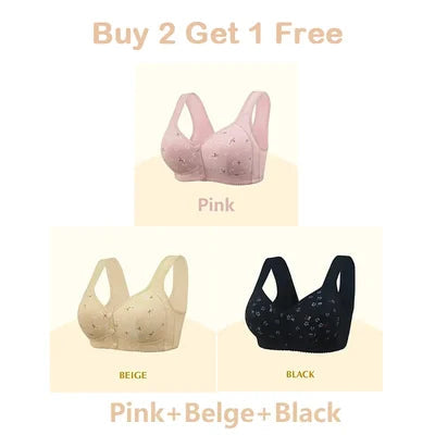 🌹Buy 1 Get 2 Free🌹LAST DAY SALE 49% OFF - Comfortable & Convenient Front Button Bra