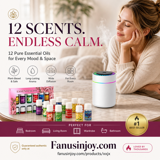 🔥50% de Desconto por Tempo Limitado! 🎁🌺O aroma fresco eleva seu humor!🌷Kit com 12 Óleos Essenciais Hidrossolúveis