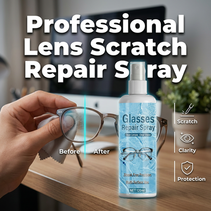 🔥PROMOÇÃO IMPERDÍVEL 50% DE DESCONTO😎Spray profissional para reparo de arranhões em lentes
