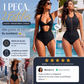 ✨👙 Biquíni feminino cintura alta com controle de barriga e design elegante em V