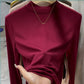 Women's Standing Collar Long Sleeve Bottom Shirt