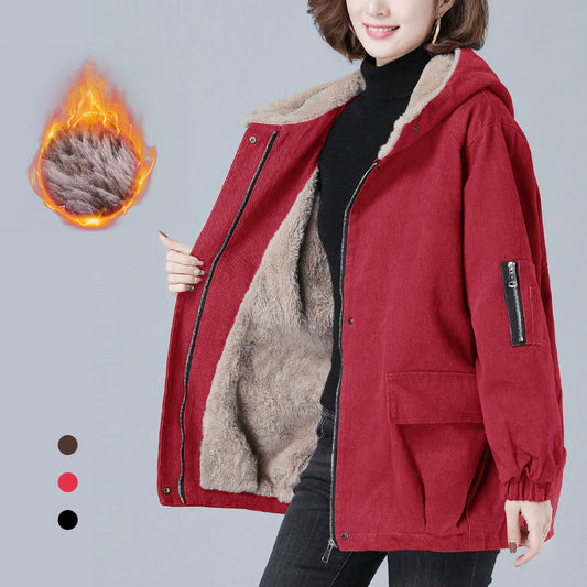 Women's Padded Thickened Hooded Jacket