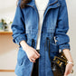 [Best Gift For Her] Women's Zipper Windproof Denim Jacket