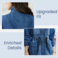 [Best Gift For Her] Women's Zipper Windproof Denim Jacket