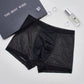 【Buy 3 Get 1 Free】Men's High-End Satin Luxury Lace Breathable Mesh Seamless Antibacterial Boxer Briefs