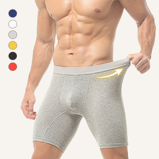 Men's Mid-Waist Stretch Sports Flat Briefs