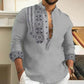 Long-sleeved Stand Collar Casual Shirt for Men【BUY 2 GET FREE SHIPPING】