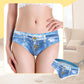 Women's Denim Pattern Printed Cotton Briefs