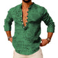 Men's Stand Collar Casual Print Long-sleeve Shirt