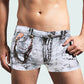 Men's Faux Denim Printed Cotton Boxer Briefs