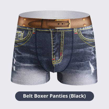 Men's Creative Denim Look Underpants