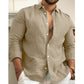 Men's Cotton Linen Solid Color Shirt