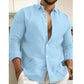 Men's Cotton Linen Solid Color Shirt