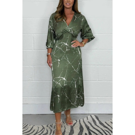 V-Neck Long Sleeve Midi Dress🥰🥰HOT SALE - 49% OFF