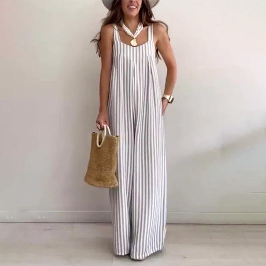 Women's Loose Casual Striped Jumpsuit🌟🌟HOT SALE-49% OFF