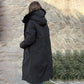 🎁Vinterfrakk med hette og pelskrage, casual parka for kvinner【Gratis levering】