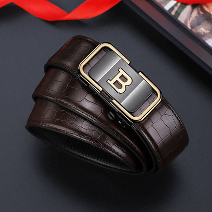 ✨Get 50% off💖Men's Crocodile-Patterned Automatic Buckle Belt