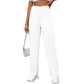 👖✨ Calça feminina cintura alta com perna larga – elegante, confortável e elástica