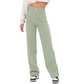 👖✨ Calça feminina cintura alta com perna larga – elegante, confortável e elástica