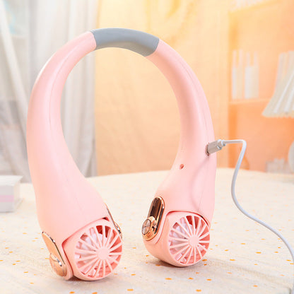 🌀❄️ Ventilador de pescoço portátil USB – frescor instantâneo sem usar as mãos