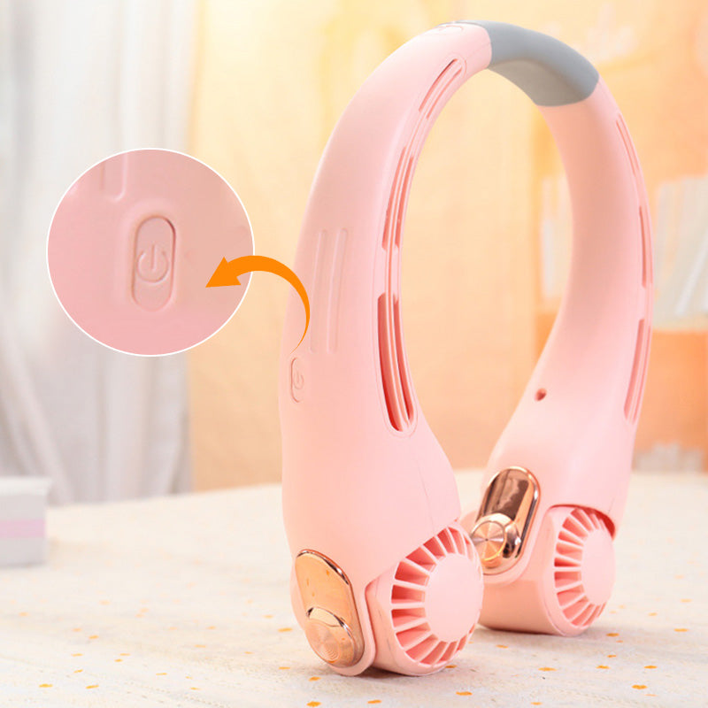 🌀❄️ Ventilador de pescoço portátil USB – frescor instantâneo sem usar as mãos