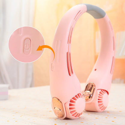 🌀❄️ Ventilador de pescoço portátil USB – frescor instantâneo sem usar as mãos