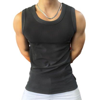 🔥Itens Essenciais de Verão Masculinos - Compre 3 e Leve 2 Grátis🎽Regata Slim Elástica de Secagem Rápida e Gola Redonda