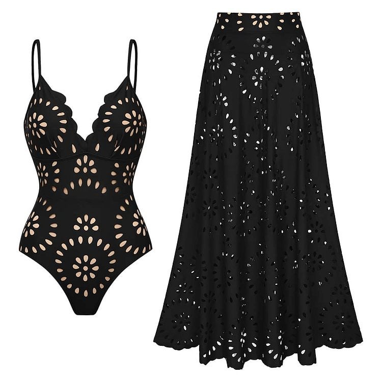 ✨👙 Maiô feminino com saia longa elegante e confortável para o verão