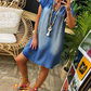 👗✨ Vestido feminino com decote em V casual e confortável para o dia a dia
